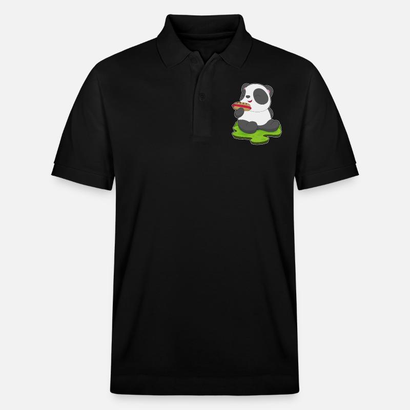 Hot-dog Panda - Polo PREPSTER bio Stanley/Stella Unisexe - noir