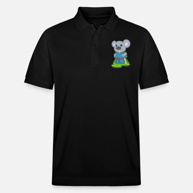 Souris Cricket Battes de cricket - Polo PREPSTER bio Stanley/Stella Unisexe - noir