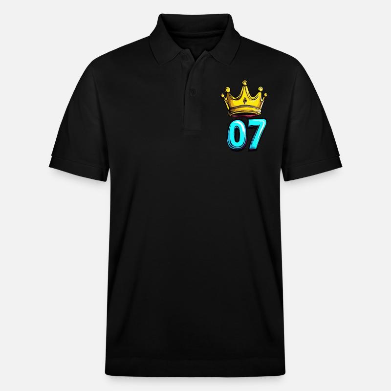 Couronne à 7 chiffres - Polo PREPSTER bio Stanley/Stella Unisexe - noir