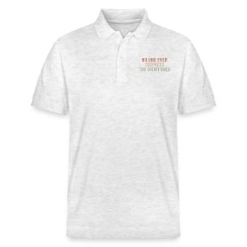 Niemand hat jemals einen Verdacht auf die Kleinen - Stanley/Stella Unisex Bio-Poloshirt PREPSTER - Weiß meliert - Vorne - Roxy (174cm) & Andy (188cm)