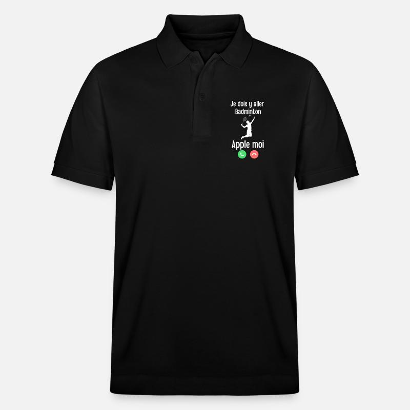 Badminton Appelle Moi Tee - Polo PREPSTER bio Stanley/Stella Unisexe - noir