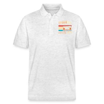 Original 1973, Legendary since 1973 Vintage 1973 - Stanley/Stella Unisex Organic Polo Shirt PREPSTER - heather white - Front - Roxy (174cm) & Andy (188cm)