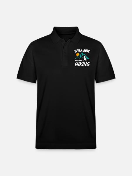 Weekends Are For Hiking - Stanley/Stella Unisex Organic Polo Shirt PREPSTER - black