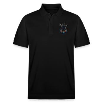 Live your dream Dreamcatcher - Stanley/Stella Unisex Bio-Poloshirt PREPSTER - Schwarz - Vorne - Roxy (174cm) & Andy (188cm)