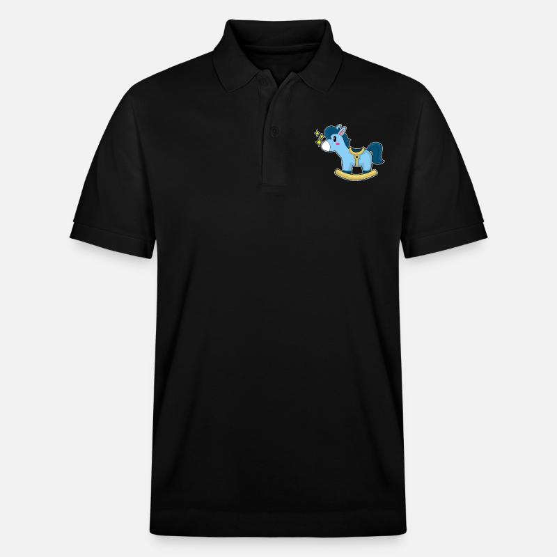 Cheval à bascule - Polo PREPSTER bio Stanley/Stella Unisexe - noir