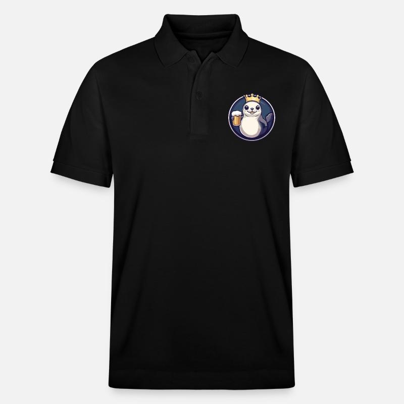 Robbe Tier Bier - Stanley/Stella Unisex Bio-Poloshirt PREPSTER - Schwarz