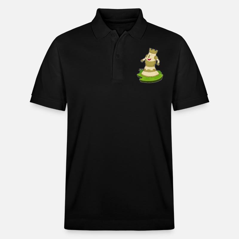 Pièce d’échecs Tour d’échecs - Polo PREPSTER bio Stanley/Stella Unisexe - noir
