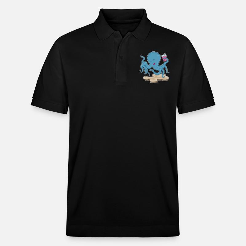 Jus de poulpe - Polo PREPSTER bio Stanley/Stella Unisexe - noir