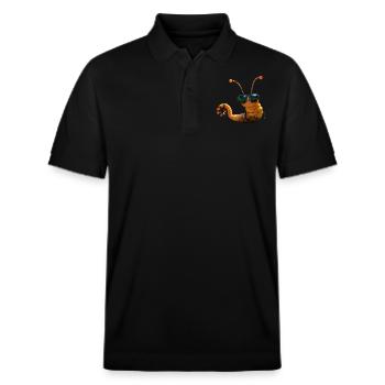 Raupe Lustige Larve Raupen Geschenk Süße Raupe - Stanley/Stella Unisex Bio-Poloshirt PREPSTER - Schwarz - Vorne - Roxy (174cm) & Andy (188cm)