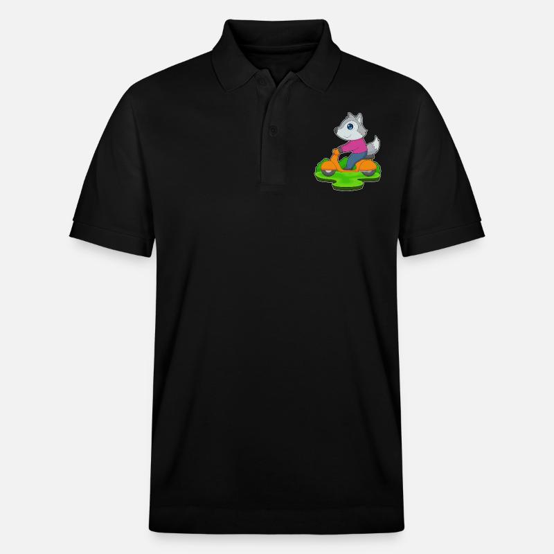 Wolf Motorroller - Stanley/Stella Unisex Bio-Poloshirt PREPSTER - Schwarz