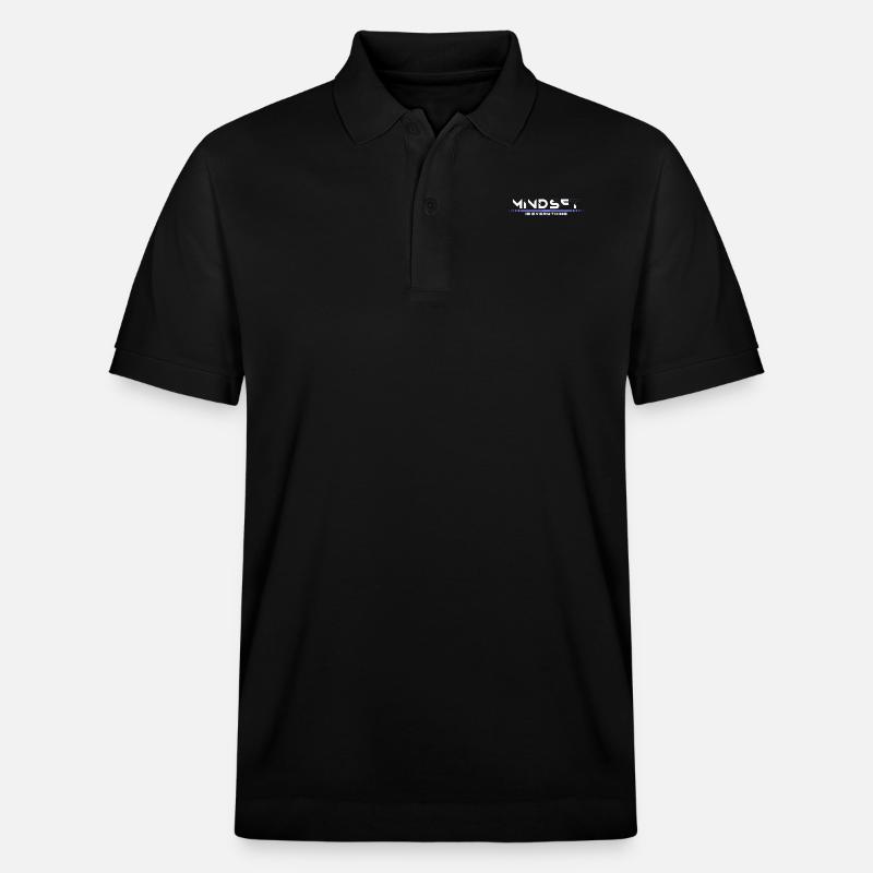 mindset is everything motivation - Stanley/Stella Unisex Organic Polo Shirt PREPSTER - black