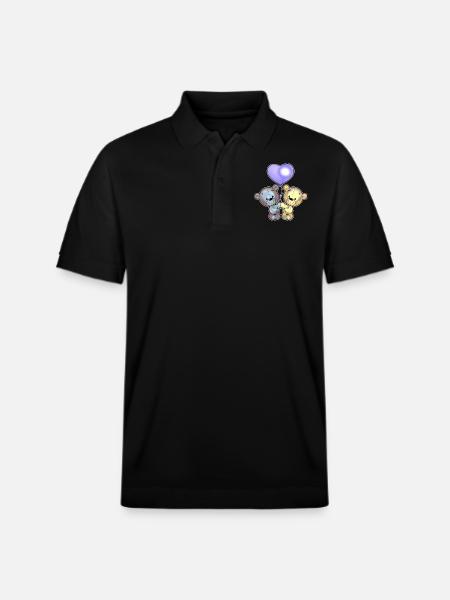 Bears in love 1 - Stanley/Stella Unisex Organic Polo Shirt PREPSTER - black