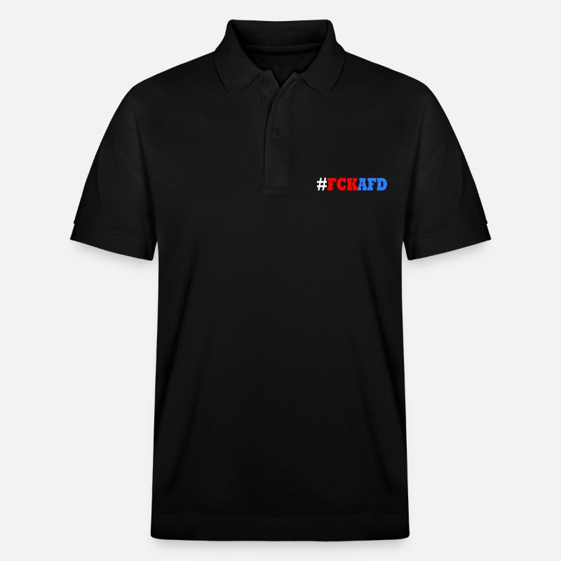 Fck afd - Stanley/Stella Unisex Bio-Poloshirt PREPSTER - Schwarz