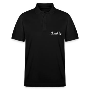 Daddy - Stanley/Stella Unisex Bio-Poloshirt PREPSTER - Schwarz - Vorne - Roxy (174cm) & Andy (188cm)