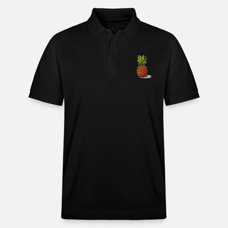 Ananas - illustration - Polo PREPSTER bio Stanley/Stella Unisexe - noir