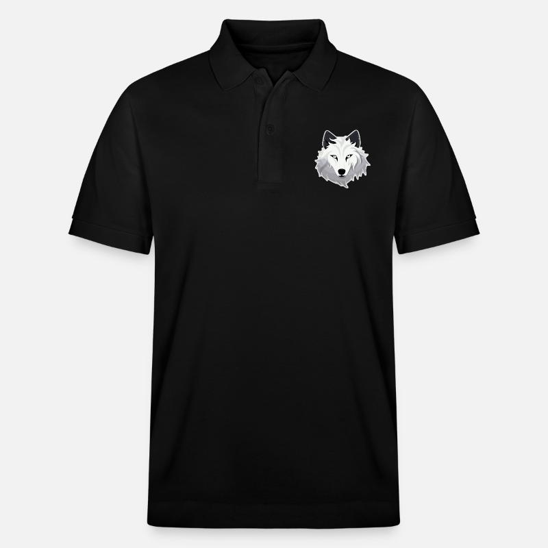 Wolf - Illustration - Stanley/Stella Unisex Bio-Poloshirt PREPSTER - Schwarz