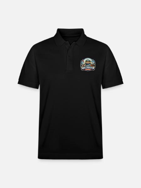 GrillMaster - Grill Illustration - Stanley/Stella Unisex Organic Polo Shirt PREPSTER - black