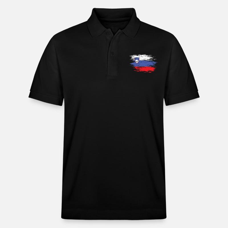 Drapeau de la Slovénie utilisé - Polo PREPSTER bio Stanley/Stella Unisexe - noir