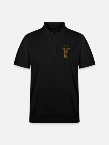Sketch of the giraffe - Stanley/Stella Unisex Organic Polo Shirt PREPSTER - black