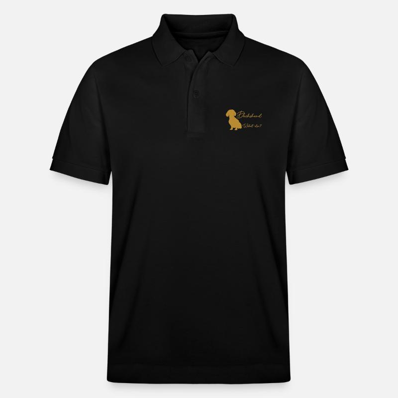 Dackel was sonst? Dackelsilhouette - Stanley/Stella Unisex Bio-Poloshirt PREPSTER - Schwarz