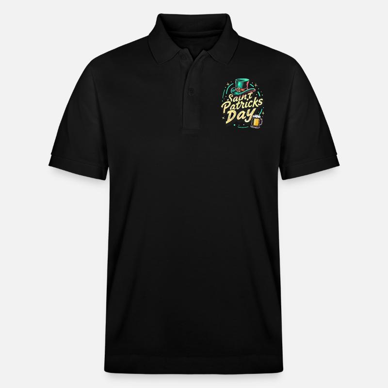 Saint Patrick`s Day Beer - Stanley/Stella Unisex Bio-Poloshirt PREPSTER - Schwarz