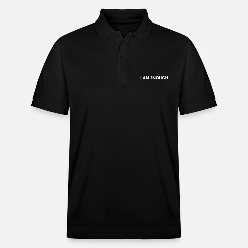 I am enough - Stanley/Stella Unisex Organic Polo Shirt PREPSTER - black