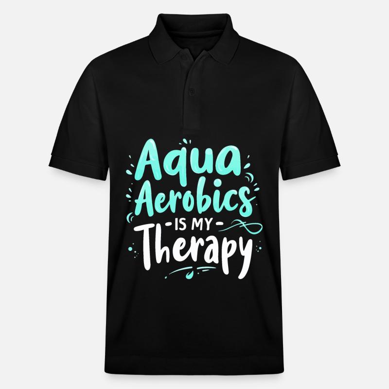 L’aquagym est ma thérapie - Polo PREPSTER bio Stanley/Stella Unisexe - noir