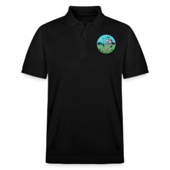 Cheslo: Go Out and Play - Stanley/Stella Unisex Organic Polo Shirt PREPSTER - black - Front - Roxy (174cm) & Andy (188cm)