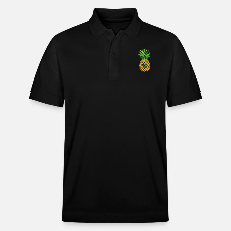 Liebe Ananas - Stanley/Stella Unisex Bio-Poloshirt PREPSTER - Schwarz