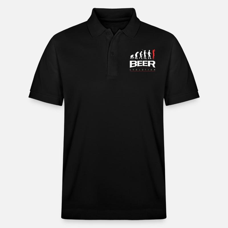 Bier Evolution - Stanley/Stella Unisex Bio-Poloshirt PREPSTER - Schwarz