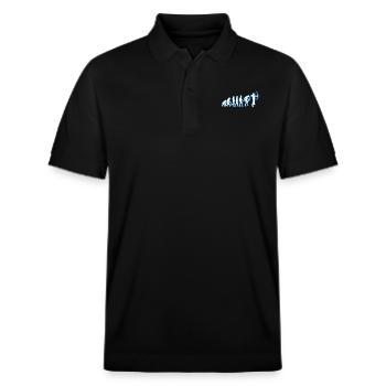 Evolution Bogenschießen - Stanley/Stella Unisex Bio-Poloshirt PREPSTER - Schwarz - Vorne - Roxy (174cm) & Andy (188cm)