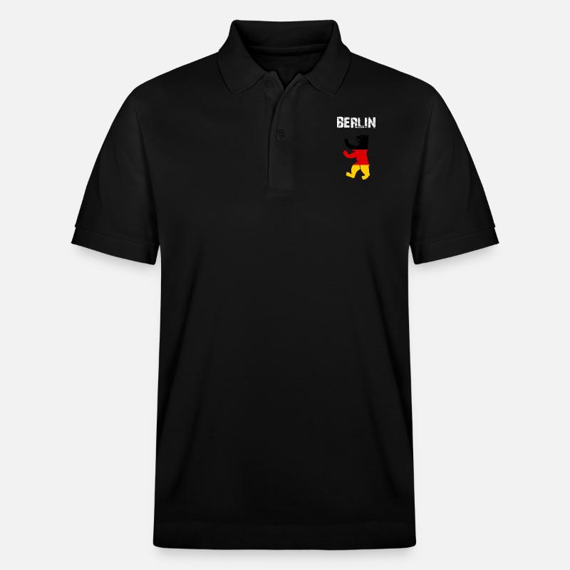 City-Design Berlin Bear 4Msh - Polo PREPSTER bio Stanley/Stella Unisexe - noir
