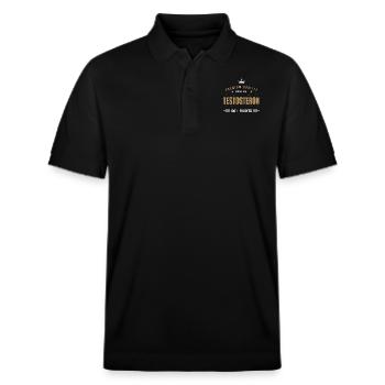testosterone - Stanley/Stella Unisex Organic Polo Shirt PREPSTER - black - Front - Roxy (174cm) & Andy (188cm)