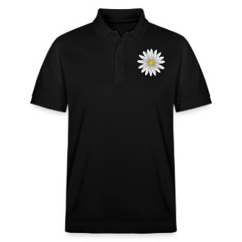 Daisy blanc vers le bas - Polo PREPSTER bio Stanley/Stella Unisexe - noir - Devant - Roxy (174cm) & Andy (188cm)