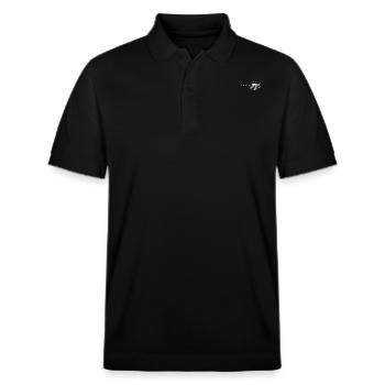 Ich bin ein Camper - Stanley/Stella Unisex Bio-Poloshirt PREPSTER - Schwarz - Vorne - Roxy (174cm) & Andy (188cm)