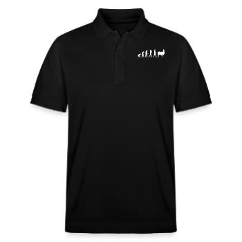 Lama - Stanley/Stella Unisex Bio-Poloshirt PREPSTER - Schwarz - Vorne - Roxy (174cm) & Andy (188cm)