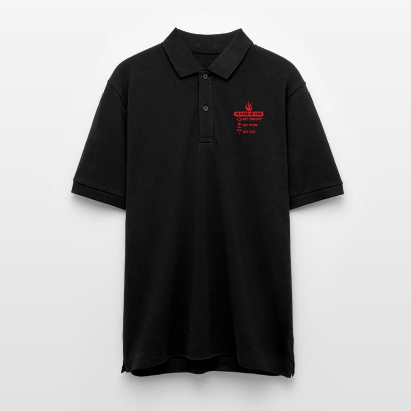 In case of fire: git commit, git push, git out Stanley/Stella Unisex Organic Polo Shirt PREPSTER