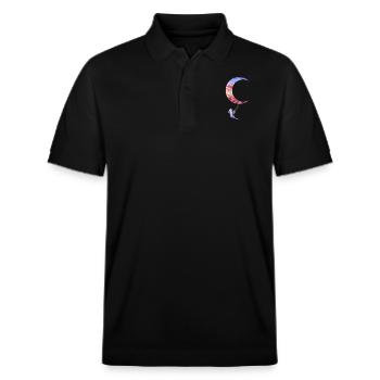 balançoire lune - Polo PREPSTER bio Stanley/Stella Unisexe - noir - Devant - Roxy (174cm) & Andy (188cm)