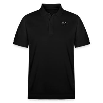 Infini symbole coeur Amour Infini - Polo PREPSTER bio Stanley/Stella Unisexe - noir - Devant - Roxy (174cm) & Andy (188cm)