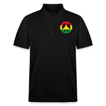 Signe de paix reggae - Polo PREPSTER bio Stanley/Stella Unisexe - noir - Devant - Roxy (174cm) & Andy (188cm)