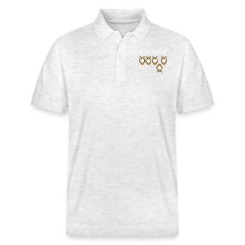 be different owl gift - Stanley/Stella Unisex Organic Polo Shirt PREPSTER - heather white - Front - Roxy (174cm) & Andy (188cm)