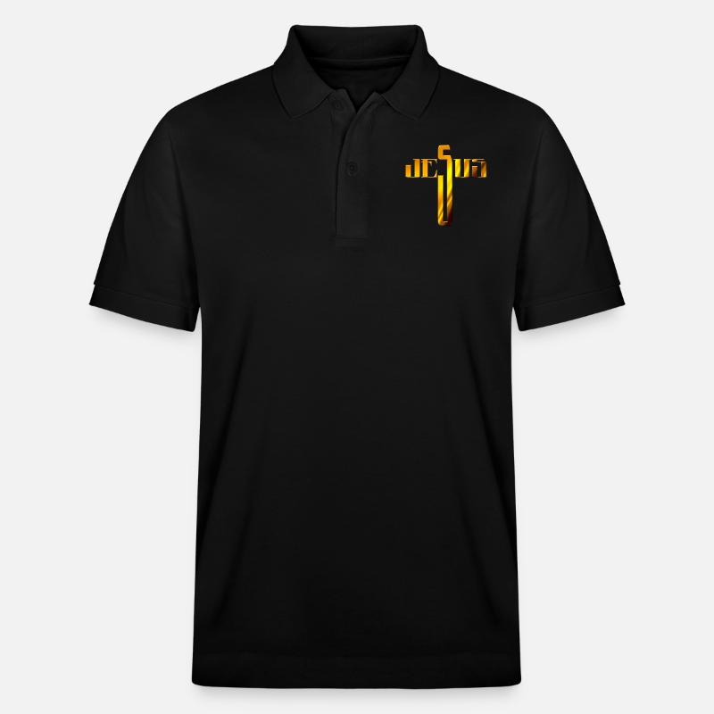Jesus - Stanley/Stella Unisex Bio-Poloshirt PREPSTER - Schwarz