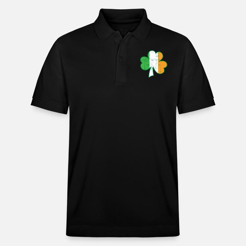 Drapeau irlandais en - Polo PREPSTER bio Stanley/Stella Unisexe - noir
