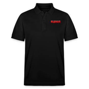 Russia Russland - Stanley/Stella Unisex Bio-Poloshirt PREPSTER - Schwarz - Vorne - Roxy (174cm) & Andy (188cm)