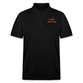 Rock - Stanley/Stella Unisex Bio-Poloshirt PREPSTER - Schwarz - Vorne - Roxy (174cm) & Andy (188cm)