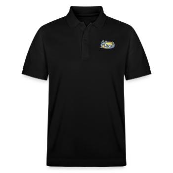 Hund mit Ellipse - Stanley/Stella Unisex Bio-Poloshirt PREPSTER - Schwarz - Vorne - Roxy (174cm) & Andy (188cm)