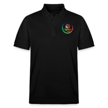Hypnose wirkt - Stanley/Stella Unisex Bio-Poloshirt PREPSTER - Schwarz - Vorne - Roxy (174cm) & Andy (188cm)