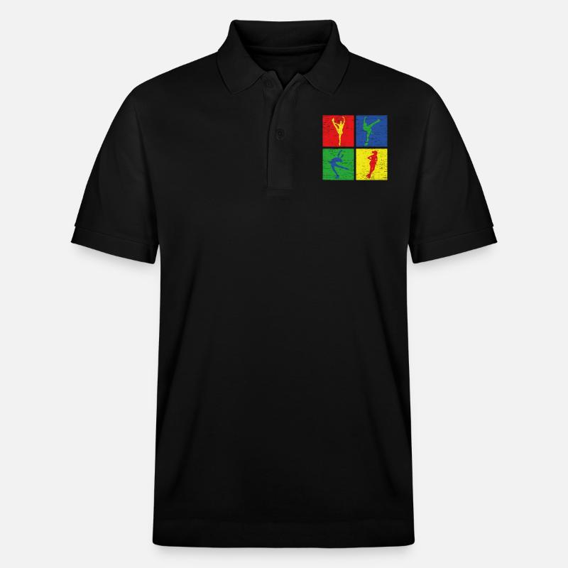 Eiskunstlauf - Stanley/Stella Unisex Bio-Poloshirt PREPSTER - Schwarz