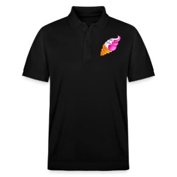 glace vanille fraise kawa - Polo PREPSTER bio Stanley/Stella Unisexe - noir - Devant - Roxy (174cm) & Andy (188cm)