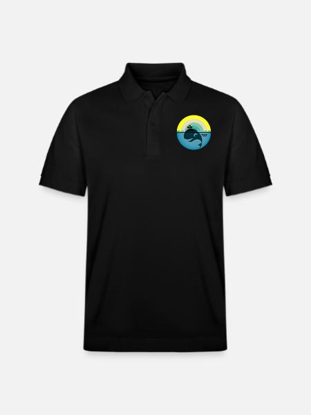 Whale - Stanley/Stella Unisex Organic Polo Shirt PREPSTER - black